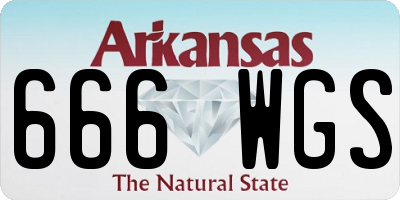 AR license plate 666WGS