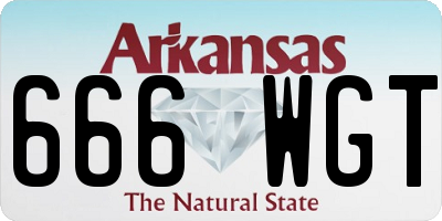 AR license plate 666WGT