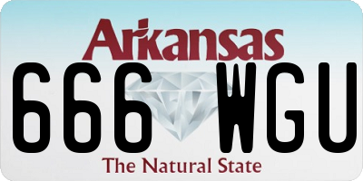 AR license plate 666WGU