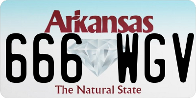 AR license plate 666WGV