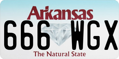 AR license plate 666WGX