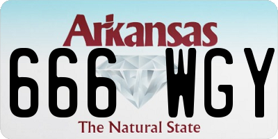 AR license plate 666WGY