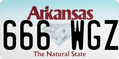 AR license plate 666WGZ