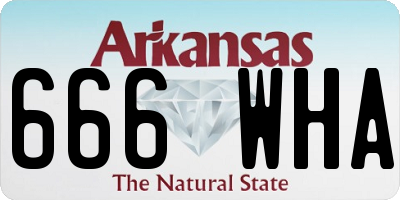 AR license plate 666WHA