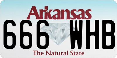 AR license plate 666WHB