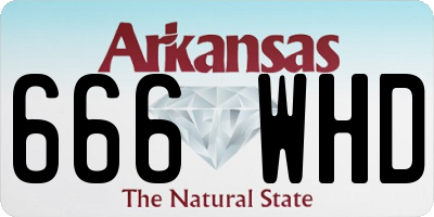 AR license plate 666WHD