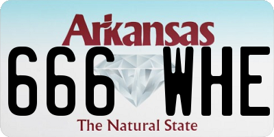 AR license plate 666WHE