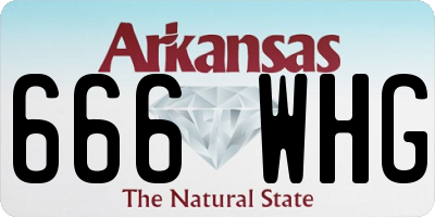 AR license plate 666WHG