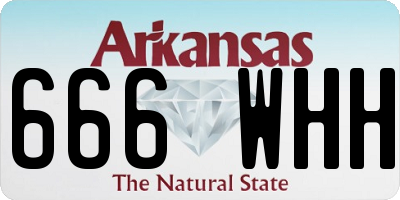 AR license plate 666WHH