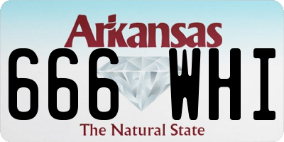 AR license plate 666WHI