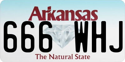 AR license plate 666WHJ