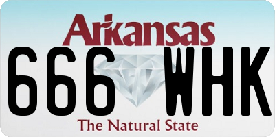 AR license plate 666WHK