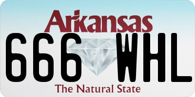 AR license plate 666WHL