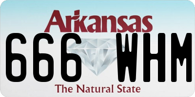 AR license plate 666WHM