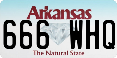 AR license plate 666WHQ