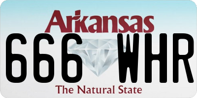 AR license plate 666WHR