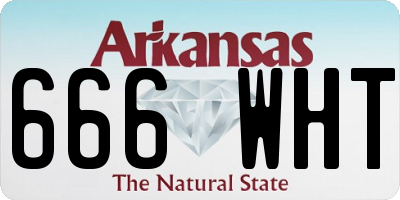 AR license plate 666WHT