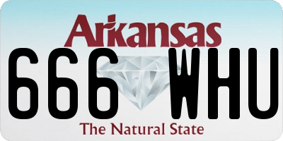 AR license plate 666WHU