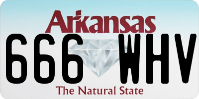 AR license plate 666WHV