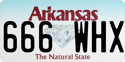 AR license plate 666WHX