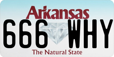 AR license plate 666WHY