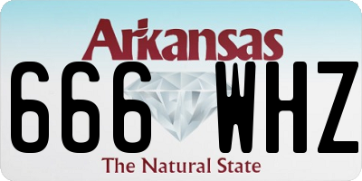 AR license plate 666WHZ