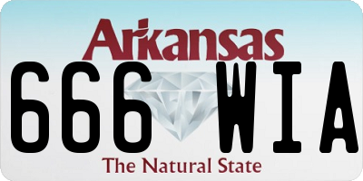 AR license plate 666WIA
