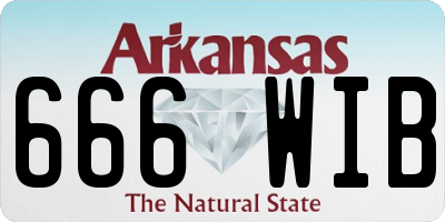AR license plate 666WIB