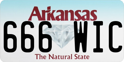AR license plate 666WIC