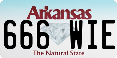 AR license plate 666WIE