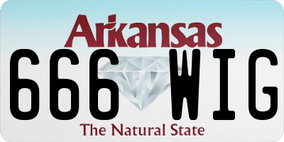 AR license plate 666WIG