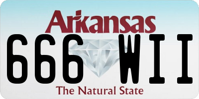 AR license plate 666WII