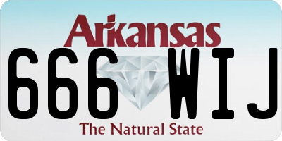 AR license plate 666WIJ