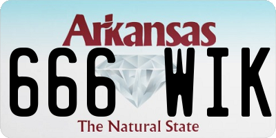 AR license plate 666WIK