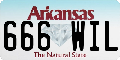 AR license plate 666WIL