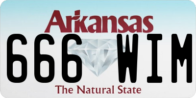 AR license plate 666WIM