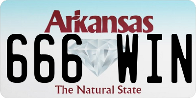 AR license plate 666WIN