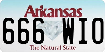 AR license plate 666WIO