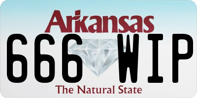 AR license plate 666WIP
