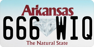 AR license plate 666WIQ