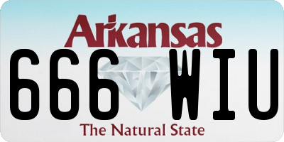 AR license plate 666WIU