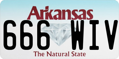 AR license plate 666WIV