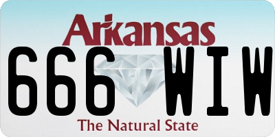 AR license plate 666WIW