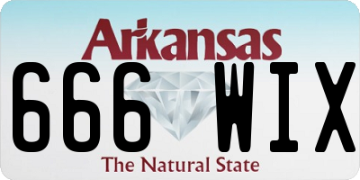 AR license plate 666WIX
