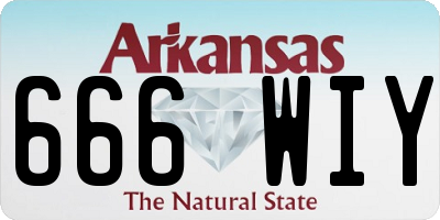 AR license plate 666WIY