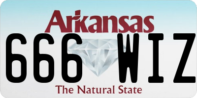 AR license plate 666WIZ