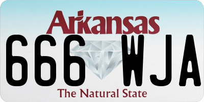 AR license plate 666WJA