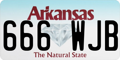AR license plate 666WJB