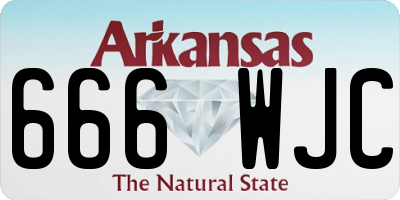 AR license plate 666WJC