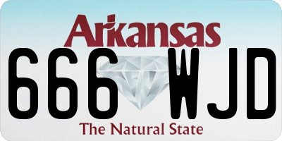 AR license plate 666WJD